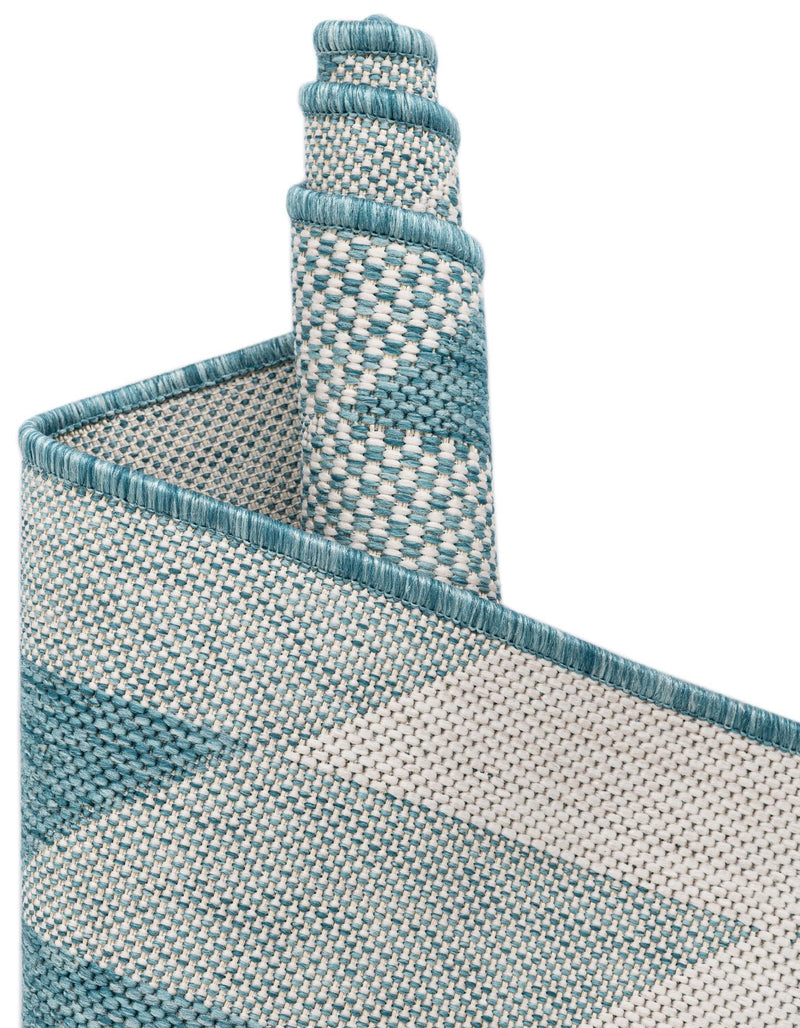 Urban Terrace Collection Area Rug -  Highline Round Aqua  lifestyle 17