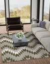 Urban Terrace Collection Area Rug -  Highline Rectangle Green  lifestyle 2