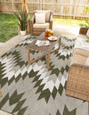 Urban Terrace Collection Area Rug -  Highline Rectangle Green  lifestyle 7