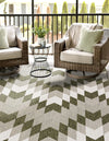 Urban Terrace Collection Area Rug -  Highline Rectangle Green  lifestyle 9