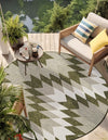 Urban Terrace Collection Area Rug -  Highline Round Green  lifestyle 7