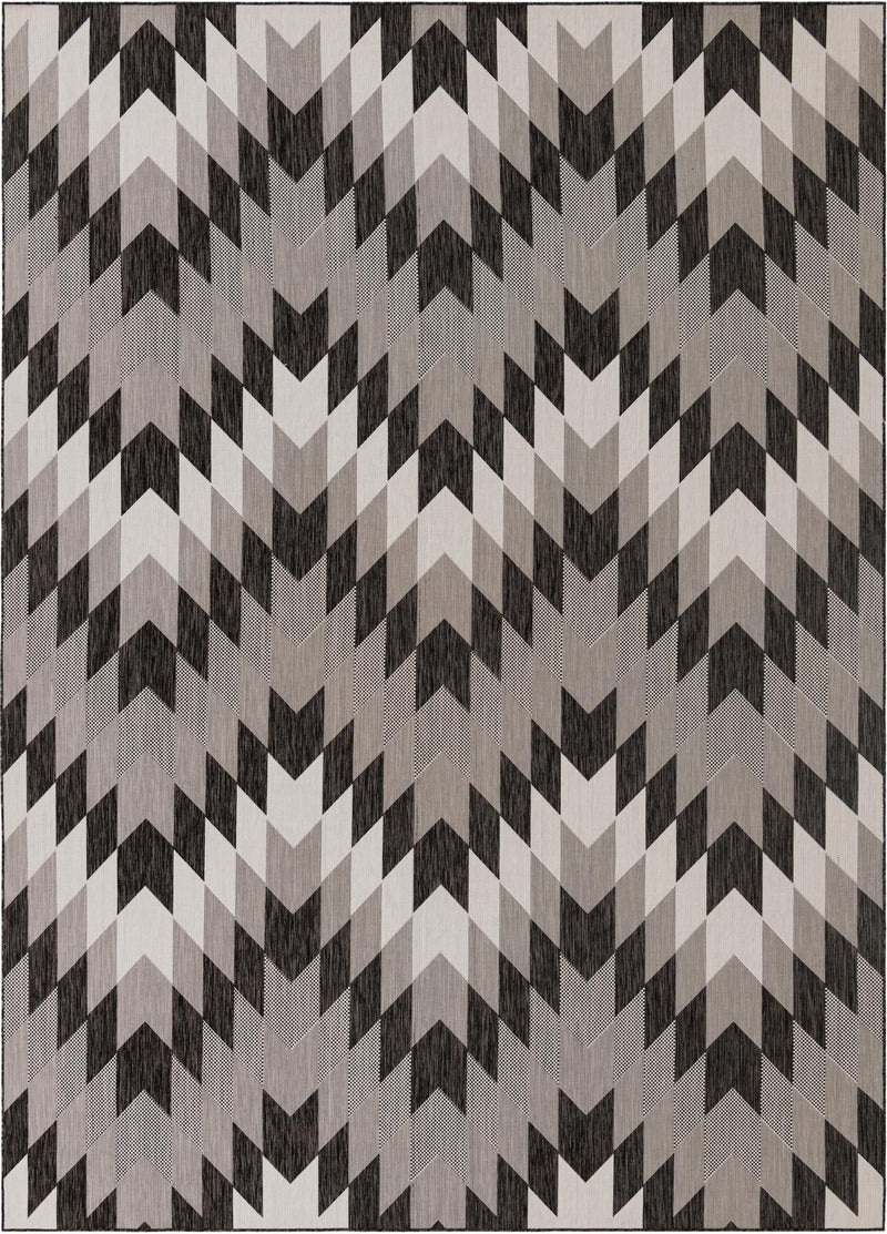 Urban Terrace Collection Area Rug -  Highline Rectangle Black and White  lifestyle 4