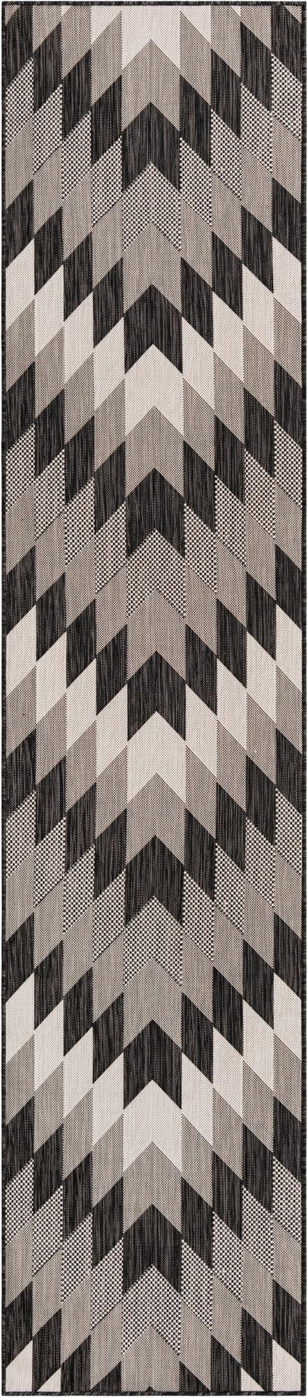 Urban Terrace Collection Area Rug -  Highline Runner Black and White  lifestyle 84