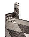 Urban Terrace Collection Area Rug -  Highline Rectangle Black and White  lifestyle 64