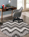 Urban Terrace Collection Area Rug -  Highline Round Black and White  lifestyle 101