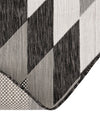 Urban Terrace Collection Area Rug -  Highline Round Black and White  lifestyle 213
