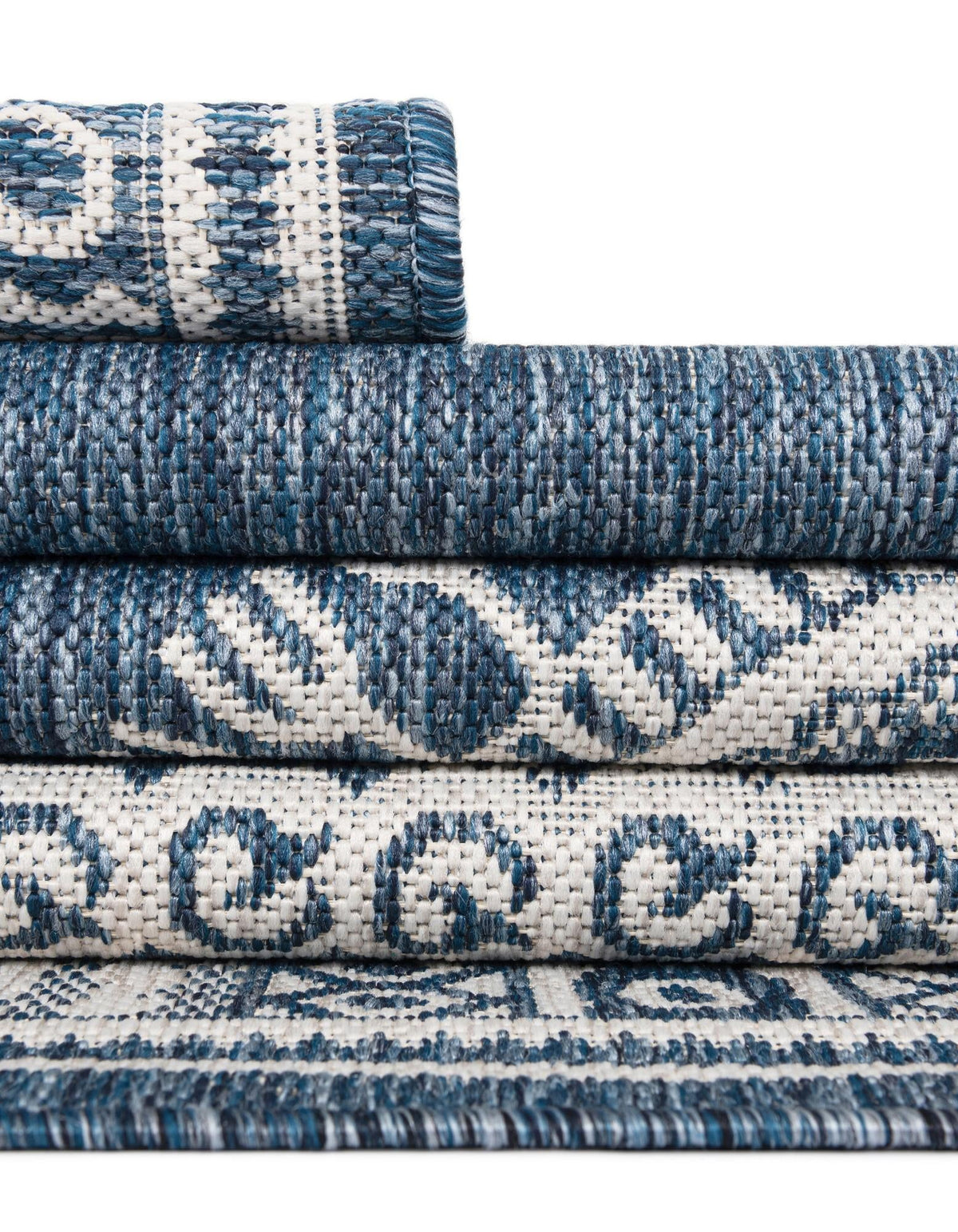 Patio Heritage Collection Area Rug -  Biloxi Rectangle Blue  lifestyle 36