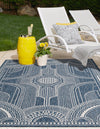 Patio Heritage Collection Area Rug -  Asheville Rectangle Blue  lifestyle 41