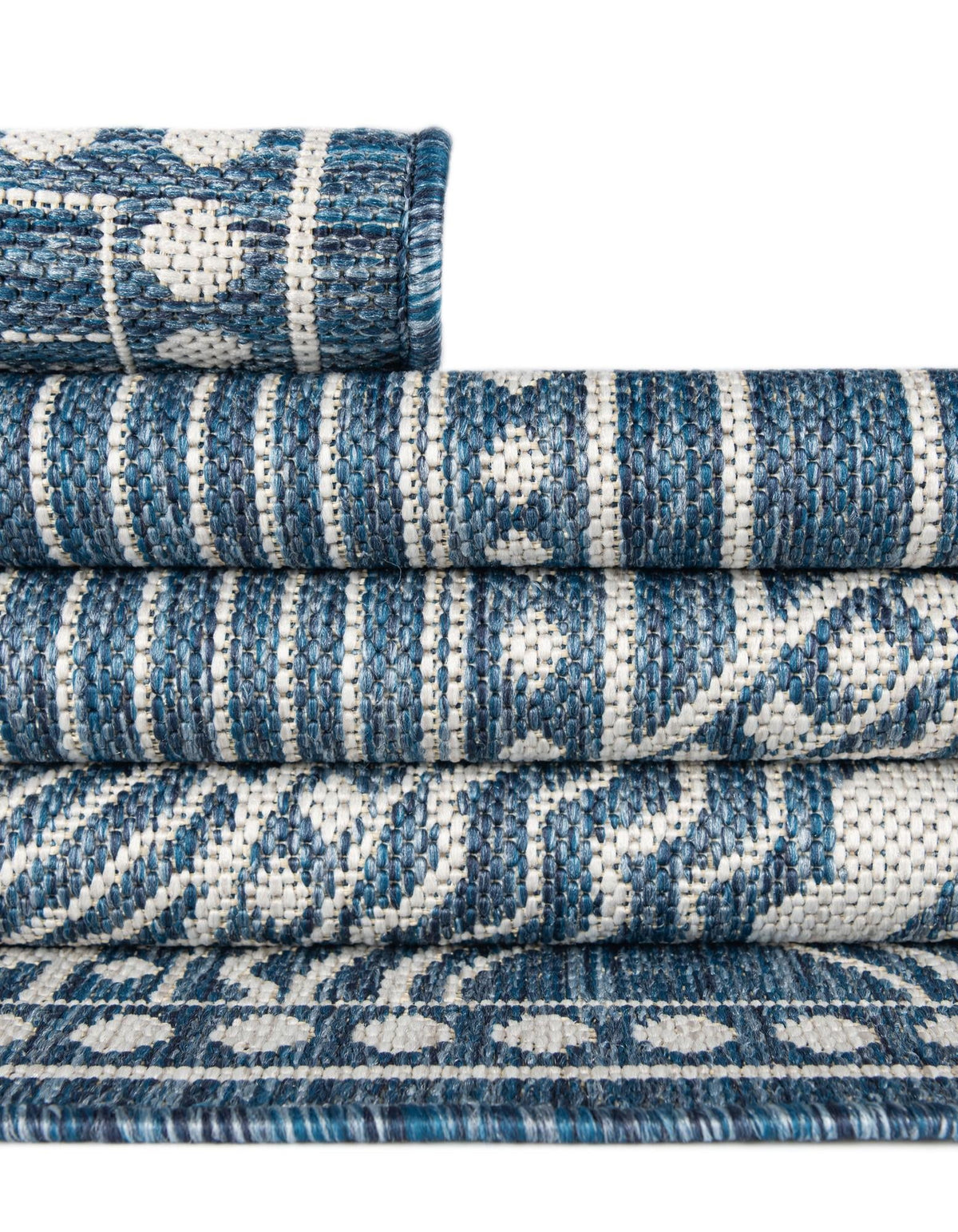 Patio Heritage Collection Area Rug -  Asheville Rectangle Blue  lifestyle 27