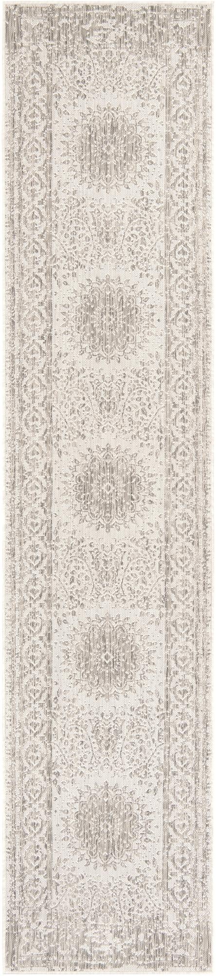 Patio Heritage Collection Area Rug -  Lafayette (Gray) Runner Gray  lifestyle 40