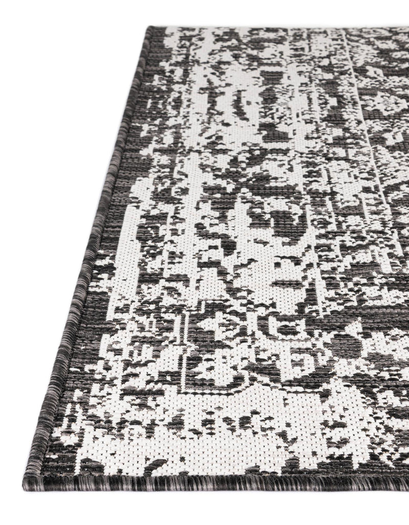 Patio Heritage Collection Area Rug -  Lafayette (Black and White) Square Black and White  lifestyle 45