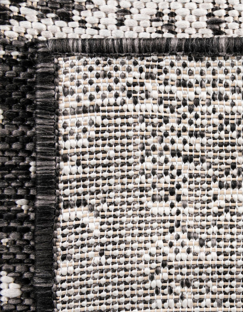 Patio Heritage Collection Area Rug -  Lafayette (Black and White) Square Black and White  lifestyle 48