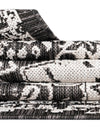 Patio Heritage Collection Area Rug -  Lafayette (Black and White) Rectangle Black and White  lifestyle 24