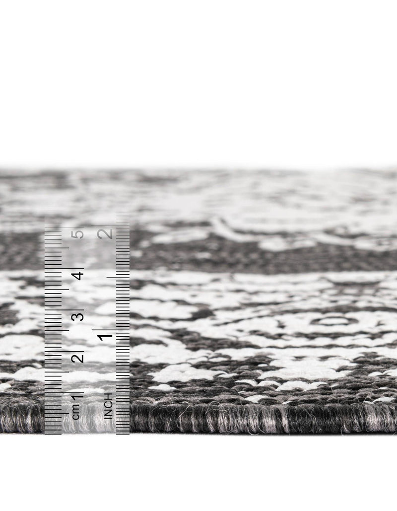 Patio Heritage Collection Area Rug -  Lafayette (Black and White) Rectangle Black and White  lifestyle 25