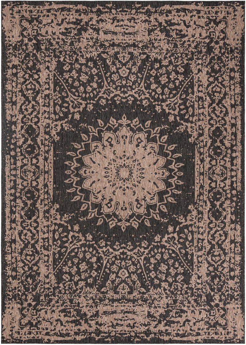 Patio Heritage Collection Area Rug -  Lafayette (Black) Rectangle Black Main