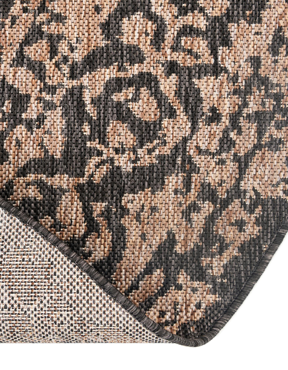 Patio Heritage Collection Area Rug -  Lafayette (Black) Round Black  lifestyle 49