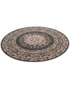 Patio Heritage Collection Area Rug -  Lafayette (Black) Round Black  lifestyle 17