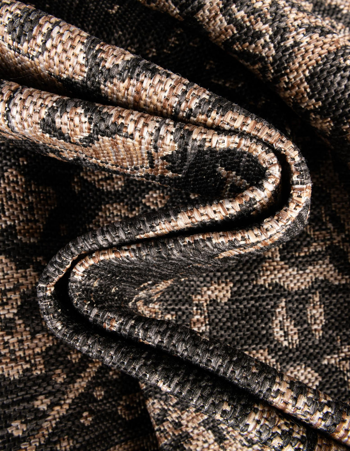 Patio Heritage Collection Area Rug -  Lafayette (Black) Square Black  lifestyle 35