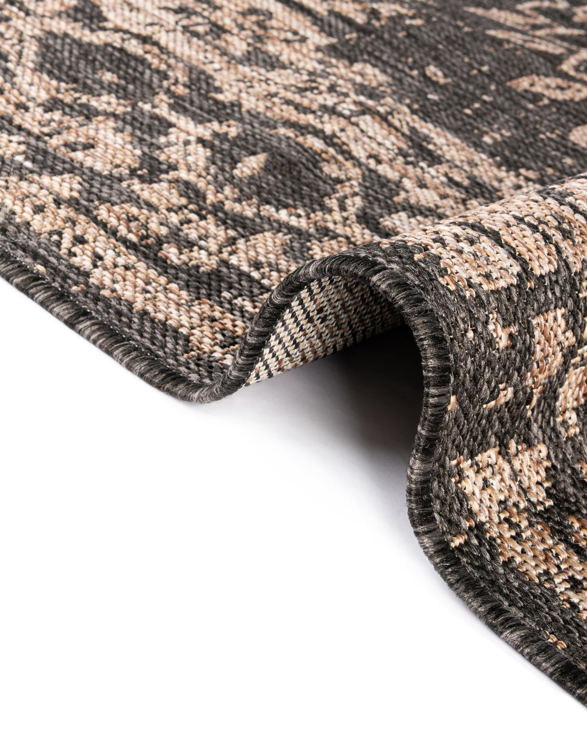 Patio Heritage Collection Area Rug -  Lafayette (Black) Square Black  lifestyle 37
