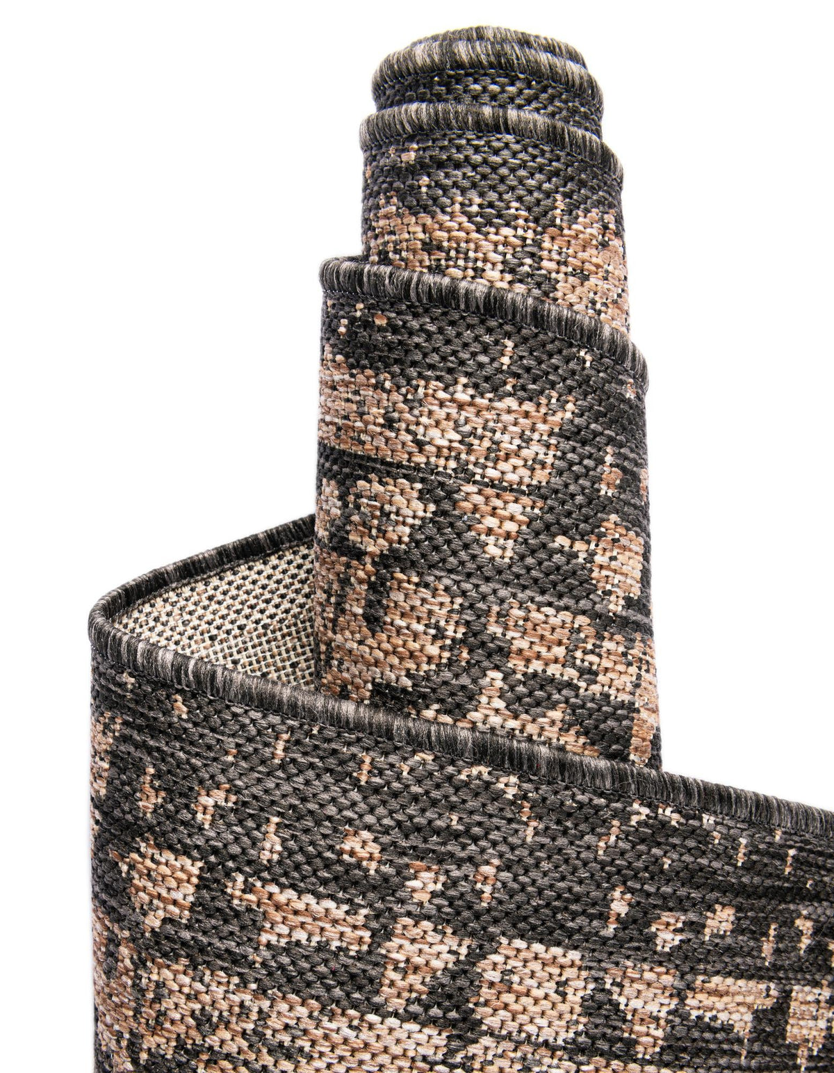 Patio Heritage Collection Area Rug -  Lafayette (Black) Square Black  lifestyle 38