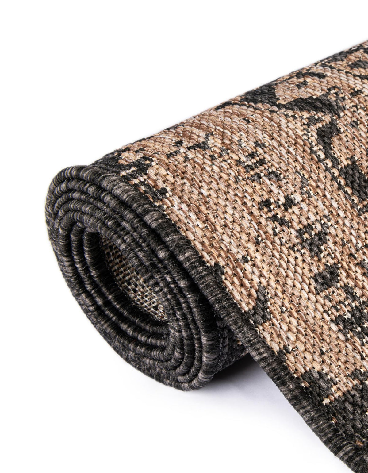 Patio Heritage Collection Area Rug -  Lafayette (Black) Square Black  lifestyle 39
