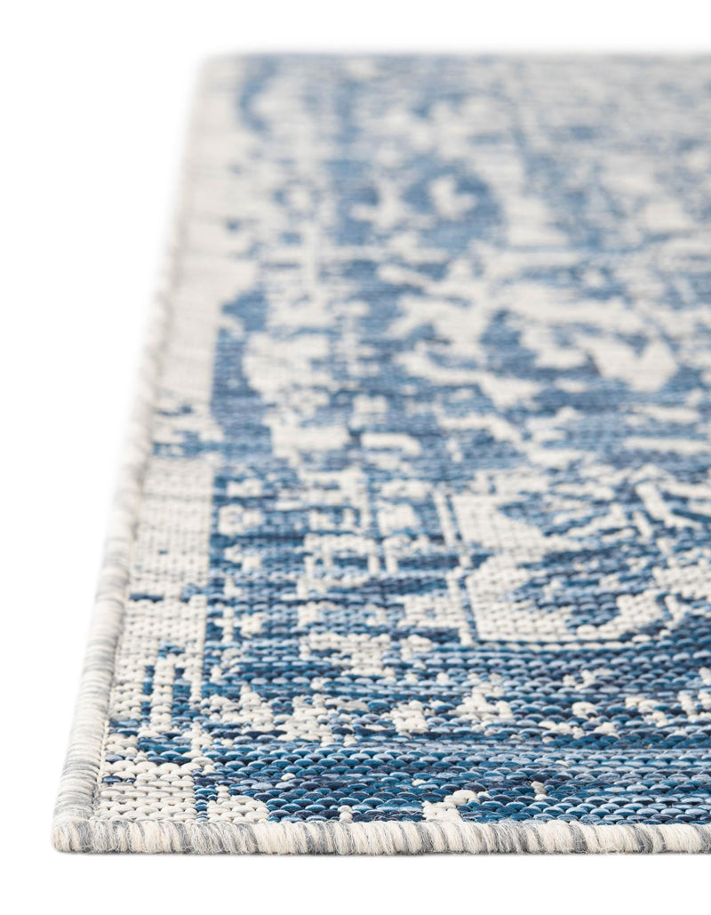 Patio Heritage Collection Area Rug -  Lafayette (Blue) Square Blue  lifestyle 45