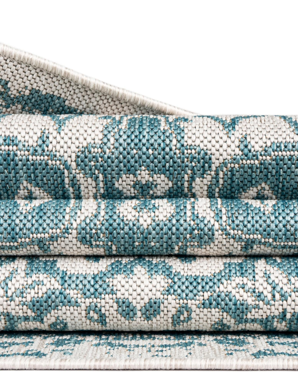 Patio Heritage Collection Area Rug -  Lafayette (Aqua) Rectangle Aqua  lifestyle 36