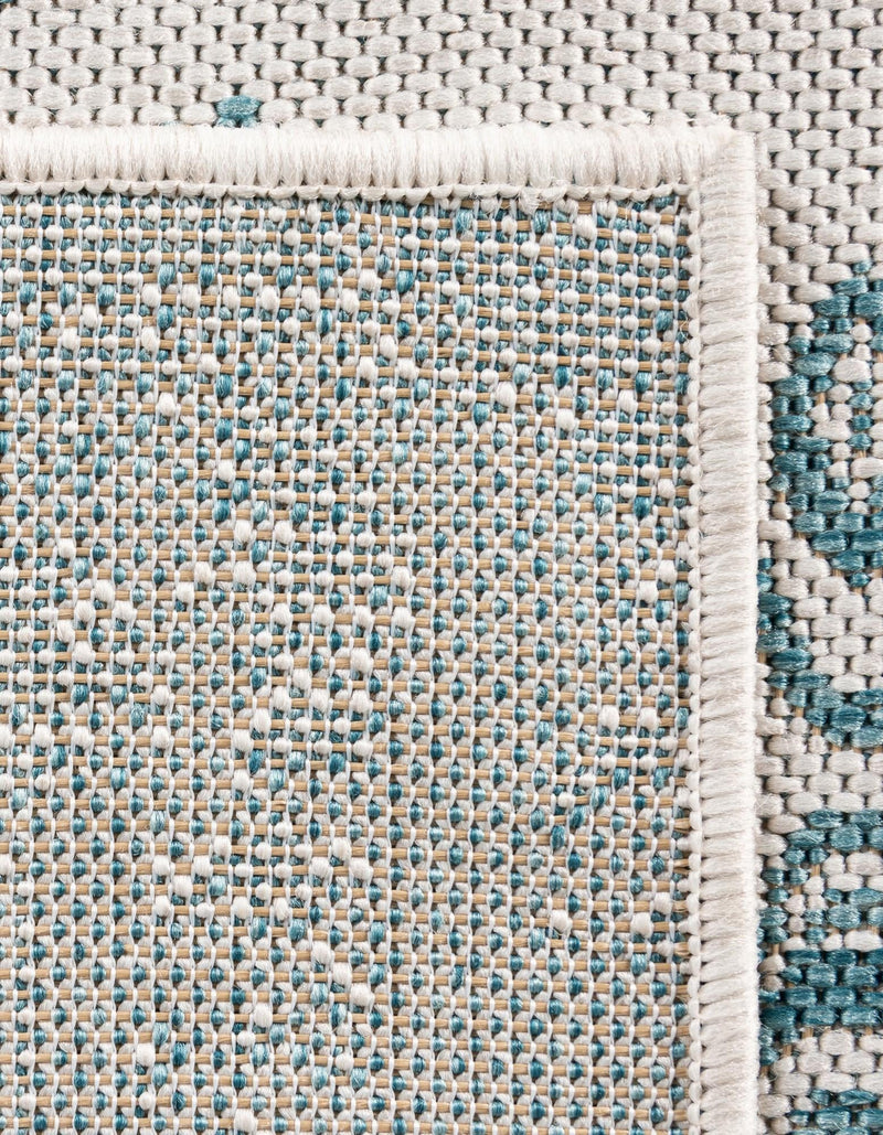 Patio Heritage Collection Area Rug -  Lafayette (Aqua) Rectangle Aqua  lifestyle 38