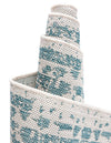 Patio Heritage Collection Area Rug -  Lafayette (Aqua) Round Aqua  lifestyle 50