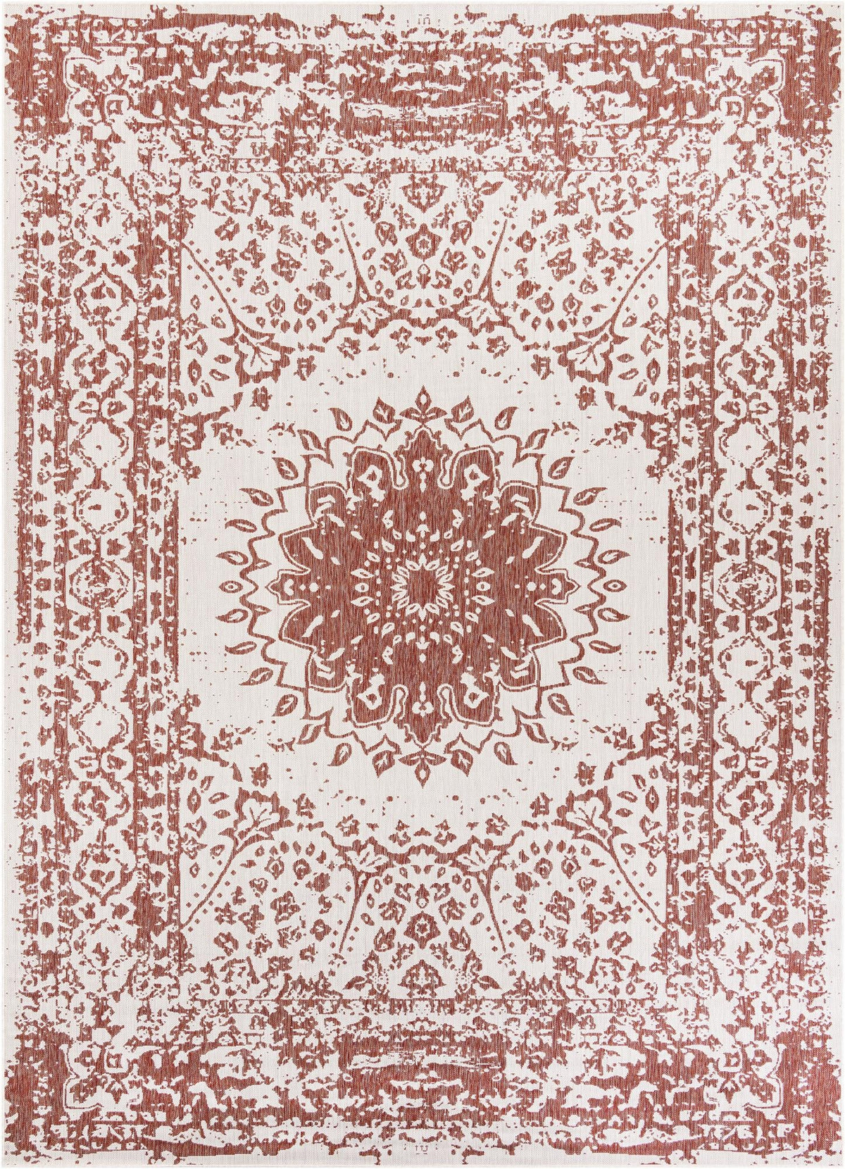 Patio Heritage Collection Area Rug -  Lafayette (Rust Red) Rectangle Rust Red Main