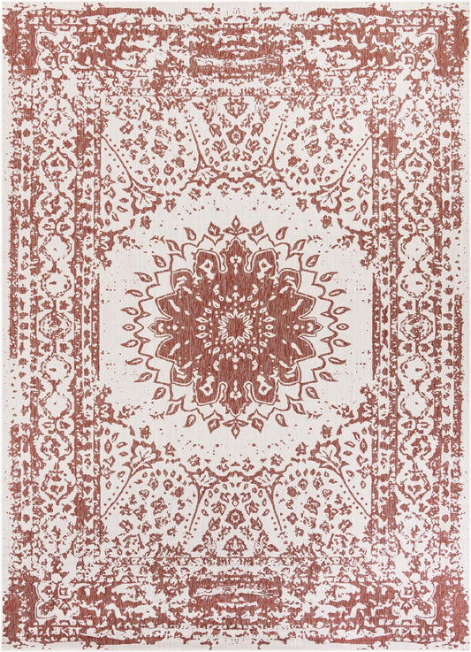 Patio Heritage Collection Area Rug -  Lafayette (Rust Red) Rectangle Rust Red Main