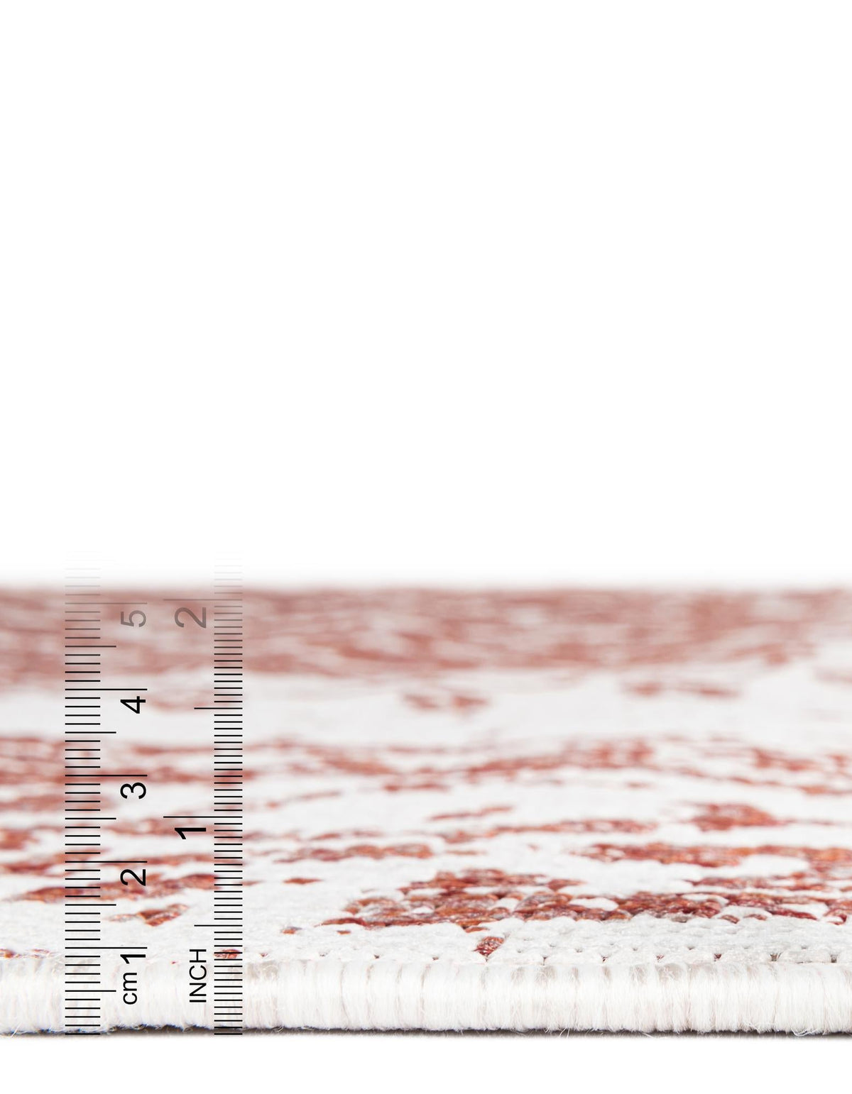Patio Heritage Collection Area Rug -  Lafayette (Rust Red) Round Rust Red  lifestyle 42