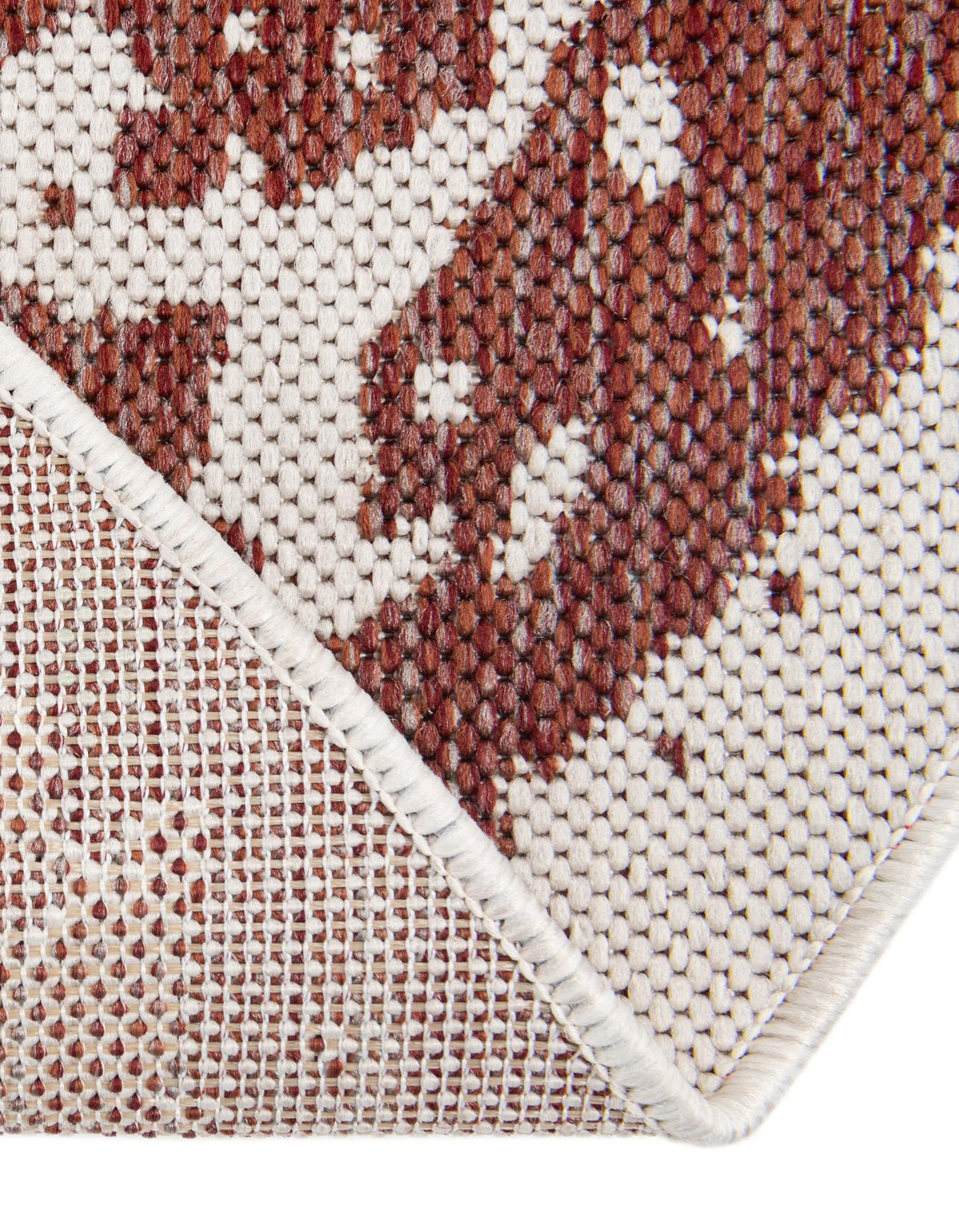 Patio Heritage Collection Area Rug -  Lafayette (Rust Red) Round Rust Red  lifestyle 47