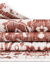 Patio Heritage Collection Area Rug -  Lafayette (Rust Red) Round Rust Red  lifestyle 53