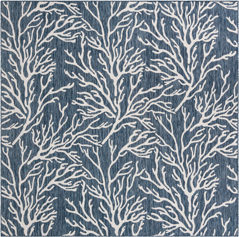 Seaside Haven Rugs Collection Area Rug -  Pebblestone Square Blue  lifestyle 80