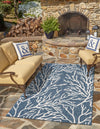 Seaside Haven Rugs Collection Area Rug -  Pebblestone Rectangle Blue  lifestyle 32
