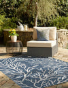 Seaside Haven Rugs Collection Area Rug -  Pebblestone Rectangle Blue  lifestyle 36