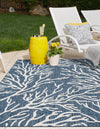 Seaside Haven Rugs Collection Area Rug -  Pebblestone Rectangle Blue  lifestyle 44