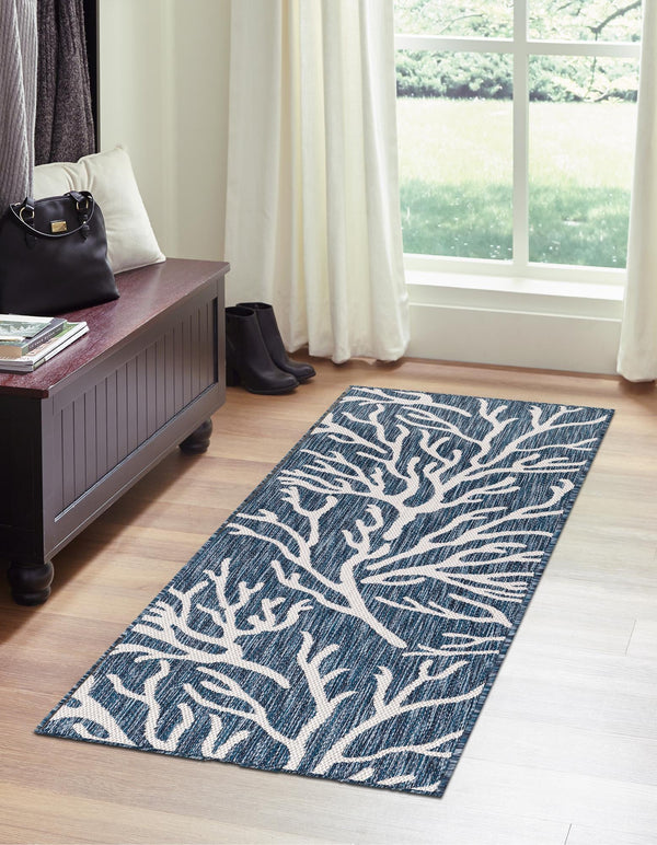 Seaside Haven Rugs Collection Area Rug -  Pebblestone Runner Blue  lifestyle 121