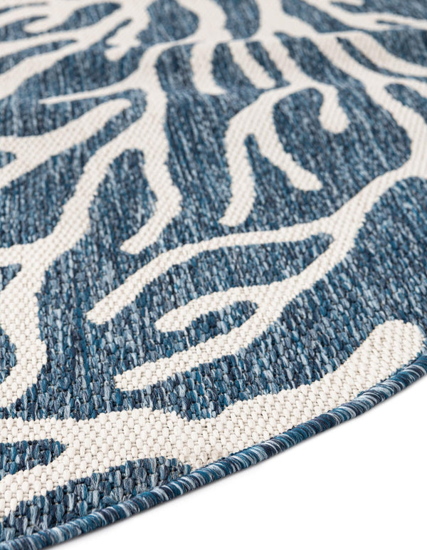 Seaside Haven Rugs Collection Area Rug -  Pebblestone Round Blue  lifestyle 14