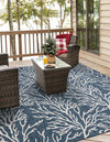 Seaside Haven Rugs Collection Area Rug -  Pebblestone Square Blue  lifestyle 147
