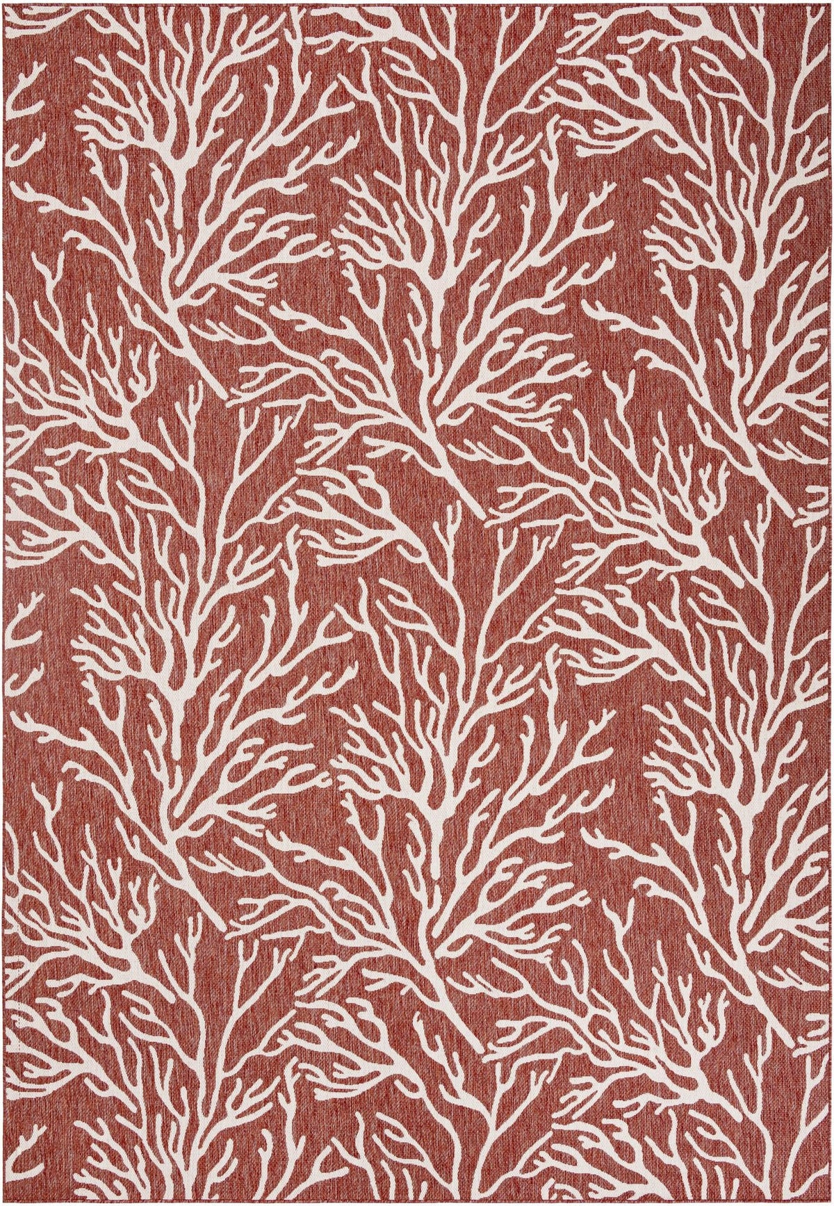 Seaside Haven Rugs Collection Area Rug -  Pebblestone Rectangle Rust Red Main