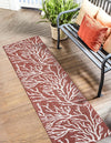 Seaside Haven Rugs Collection Area Rug -  Pebblestone Runner Rust Red  lifestyle 73