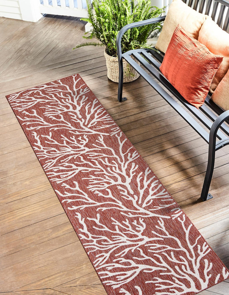 Seaside Haven Rugs Collection Area Rug -  Pebblestone Runner Rust Red  lifestyle 73