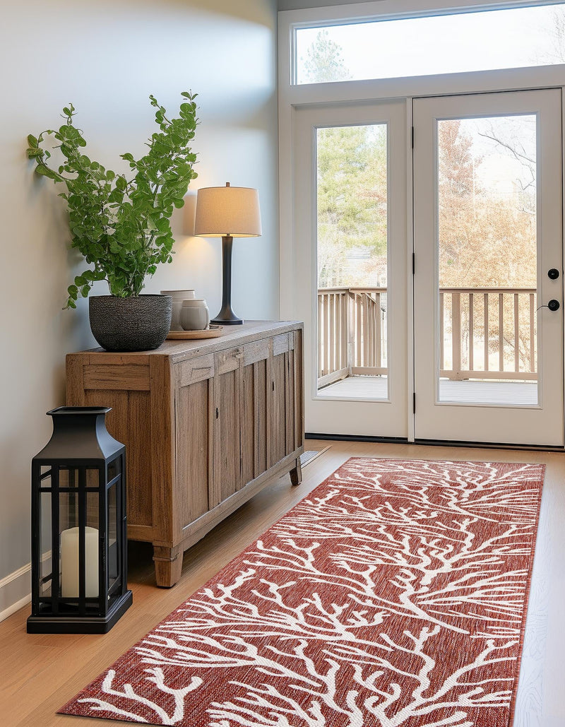 Seaside Haven Rugs Collection Area Rug -  Pebblestone Runner Rust Red  lifestyle 83