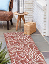 Seaside Haven Rugs Collection Area Rug -  Pebblestone Runner Rust Red  lifestyle 113