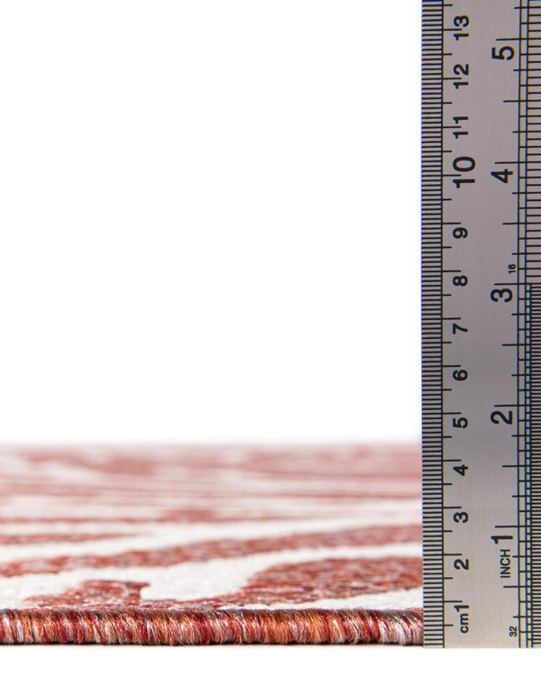 Seaside Haven Rugs Collection Area Rug -  Pebblestone Round Rust Red  lifestyle 11