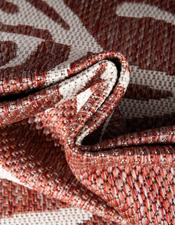 Seaside Haven Rugs Collection Area Rug -  Pebblestone Round Rust Red  lifestyle 14