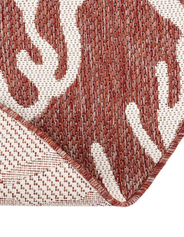 Seaside Haven Rugs Collection Area Rug -  Pebblestone Round Rust Red  lifestyle 15