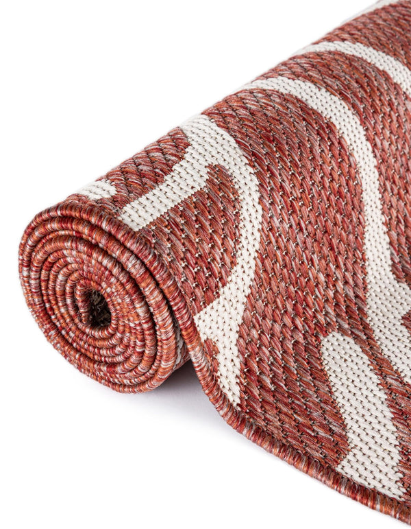Seaside Haven Rugs Collection Area Rug -  Pebblestone Round Rust Red  lifestyle 18